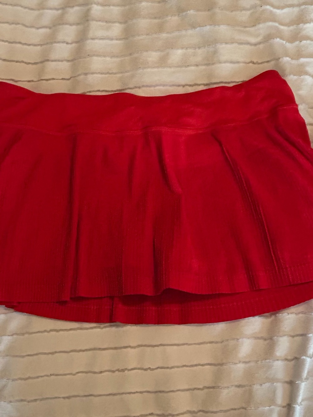 lululemon athletica Red Pleated Athletic Mini Skirt